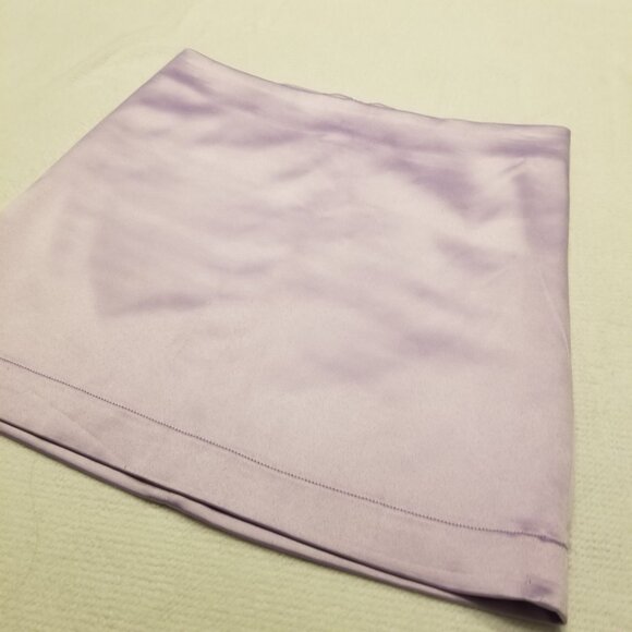 NWT Lavender Satin Mini Skirt X-Small Pastel Purple House of Harlow 1960 - Picture 2 of 13